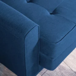 Sofy^Sofa rozkładana 2-osobowa niebieska WARIANO