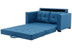 Sofy^Sofa rozkładana 2-osobowa niebieska WARIANO