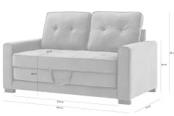 Sofy^Sofa rozkładana 2-osobowa niebieska WARIANO