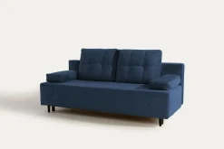 Discount Exline Sofa rozkładana 3-osobowa niebieska ARIEL