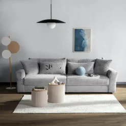 Sofy^Sofa rozkładana 4-osobowa NOEMI jasnoszary