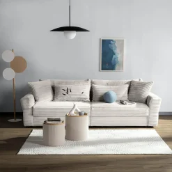 New Sofa rozkładana 4-osobowa NOEMI kremowy