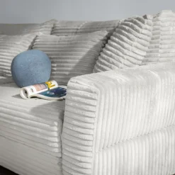 New Sofa rozkładana 4-osobowa NOEMI kremowy