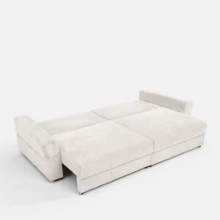 New Sofa rozkładana 4-osobowa NOEMI kremowy