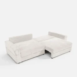 New Sofa rozkładana 4-osobowa NOEMI kremowy