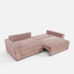 New Sofa rozkładana 4-osobowa NOEMI pudrowy róż