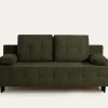 Discount Exline Sofa rozkładana 3-osobowa oliwkowa ARIEL