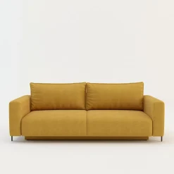 Exline Sofy^Sofa rozkładana 3-osobowa żółta ARELLA