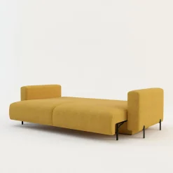 Exline Sofy^Sofa rozkładana 3-osobowa żółta ARELLA