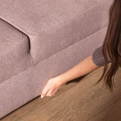Outlet Exline Sofa rozkładana różowa MOZI