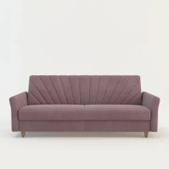 Sofy^Sofa rozkładana różowa NICEA