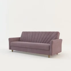 Sofy^Sofa rozkładana różowa NICEA