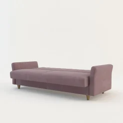 Sofy^Sofa rozkładana różowa NICEA