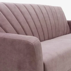 Sofy^Sofa rozkładana różowa NICEA