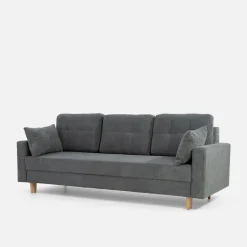 Online inny Sofa rozkładana szara AURA