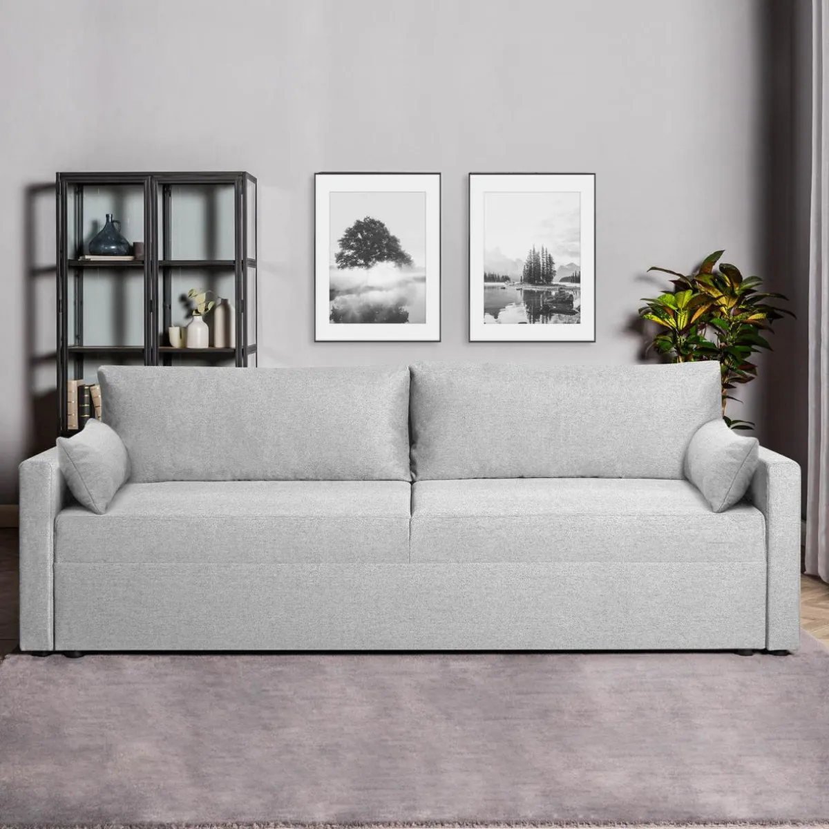 Online Sofa rozkładana szara TAGO