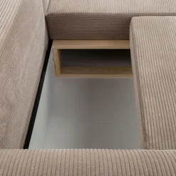inny Sofy^Sofa rozkładana sztruksowa beżowa URBAN