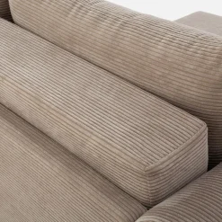 inny Sofy^Sofa rozkładana sztruksowa beżowa URBAN