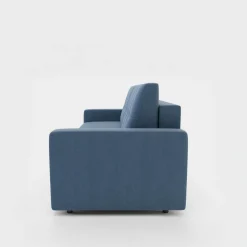 Sofy^Sofa rozkładana z pikowaniem niebieska LILA