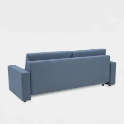 Sofy^Sofa rozkładana z pikowaniem niebieska LILA