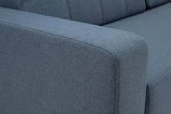 Sofy^Sofa rozkładana z pikowaniem niebieska LILA