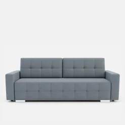Online Sofa rozkładana z pikowaniem szara LILA