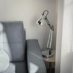 Online Sofa rozkładana z pikowaniem szara LILA
