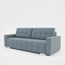 Online Sofa rozkładana z pikowaniem szara LILA