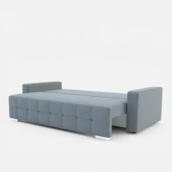 Online Sofa rozkładana z pikowaniem szara LILA