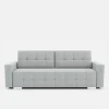 Sale Sofa rozkładana z pikowaniem jasnoszara LILA