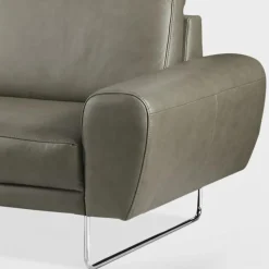 Trend Line Sofy^Sofa skórzana 3 osobowa SPRING szara