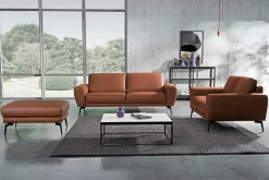 Trend Line Sofy^Sofa skórzana brązowa 3 os SPRING
