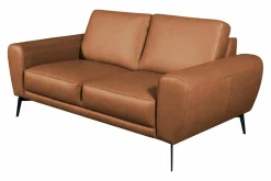 Trend Line Sofy^Sofa skórzana brązowa 2 os SPRING