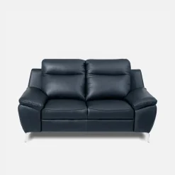 Trend Line Sofa skórzana niebieska PERLE