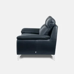 Trend Line Sofa skórzana niebieska PERLE