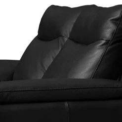 Trend Line Sofa skórzana 2-osobowa czarna PERLE