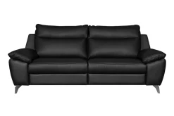 Online Trend Line Sofa skórzana z funkcją relaks czarna PERLE