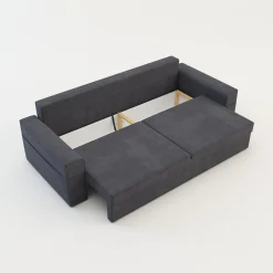Mavik Sofy^Sofa szara z kieszenią LOLLY