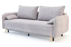 Best Sofa szaroróżowa VAMOS nóżki buk