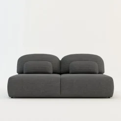 inny Sofa sztruksowa ciemnoszara SUN