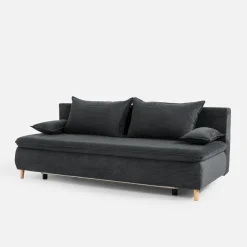 New Sofa sztruksowa ciemnoszara MAYA