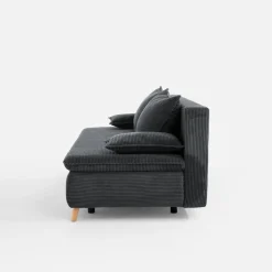 New Sofa sztruksowa ciemnoszara MAYA