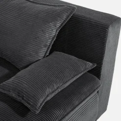 New Sofa sztruksowa ciemnoszara MAYA