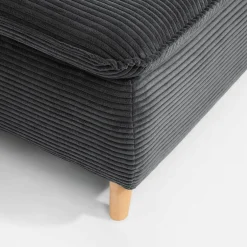New Sofa sztruksowa ciemnoszara MAYA
