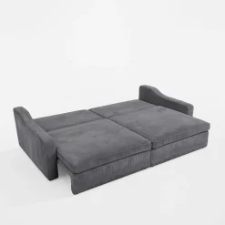 Instilo Sofy^Sofa sztruksowa rozkładana podwójnie EVORA