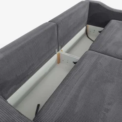 Instilo Sofy^Sofa sztruksowa rozkładana podwójnie EVORA