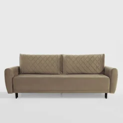 inny Sofy^Sofa welurowa beżowa ROMA