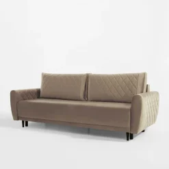 inny Sofy^Sofa welurowa beżowa ROMA