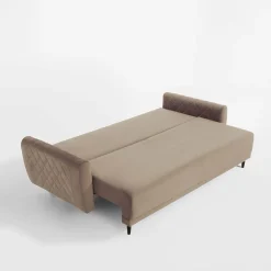 inny Sofy^Sofa welurowa beżowa ROMA