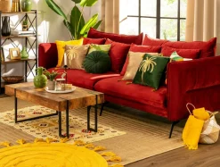 Best FN Design Sofa welurowa bordowa VOCAL